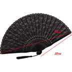 Women Lace Fan Elegant Foldable Handheld Accessory for Special Occasions