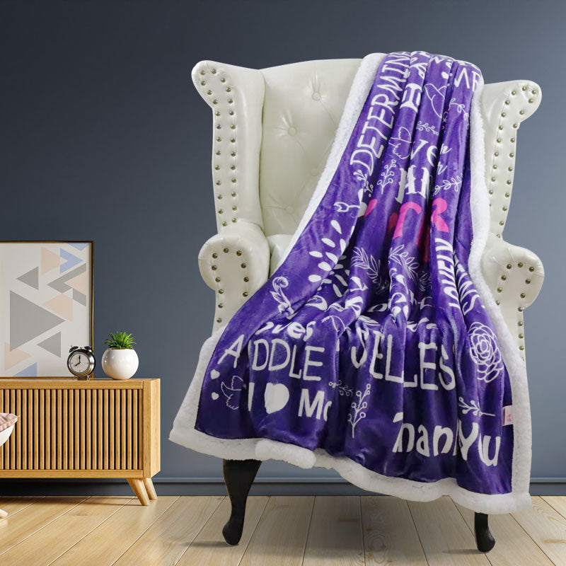 Brehn Ladies Snuggle Blanket Ultra-Soft Polyester Cozy Large Cuddle Throw for Two