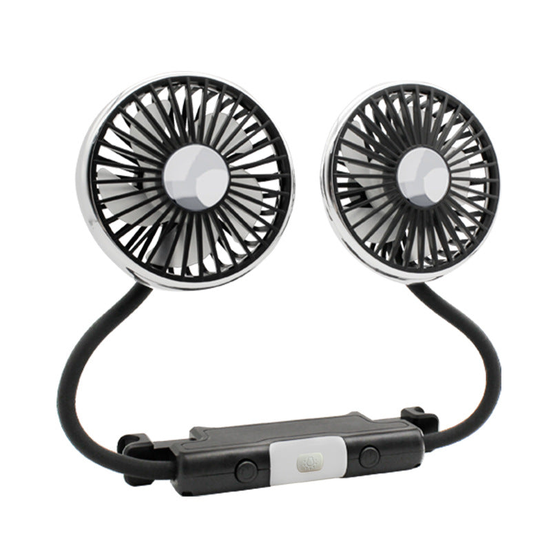 Dual-Function Rechargeable Clip-On Fan with Dual Heads Portable Personal Cooling Fan