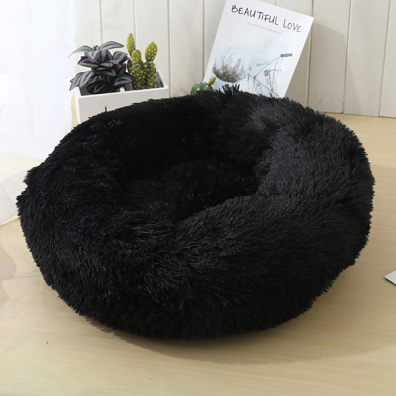 Fluffy Dog Bed Hypoallergenic Soft Round Non-Slip Machine Washable