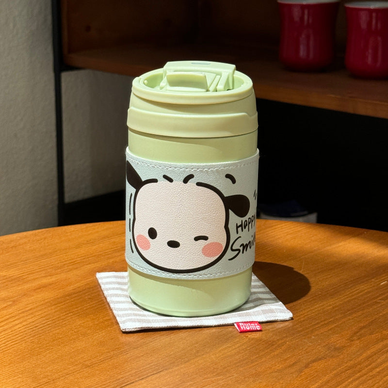 Women’s Insulated Thermo Mug with Cute Animal Design Leak-Proof Lid Ergonomic Handle