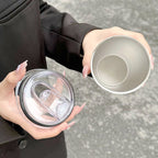 Women’s Insulated Travel Mug with Push Closure and Ergonomic Handle