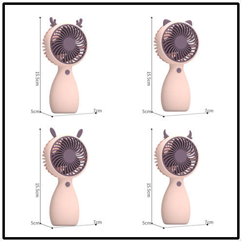 Portable Mini Fan with Animal Design Rechargeable Personal Cooling Fan