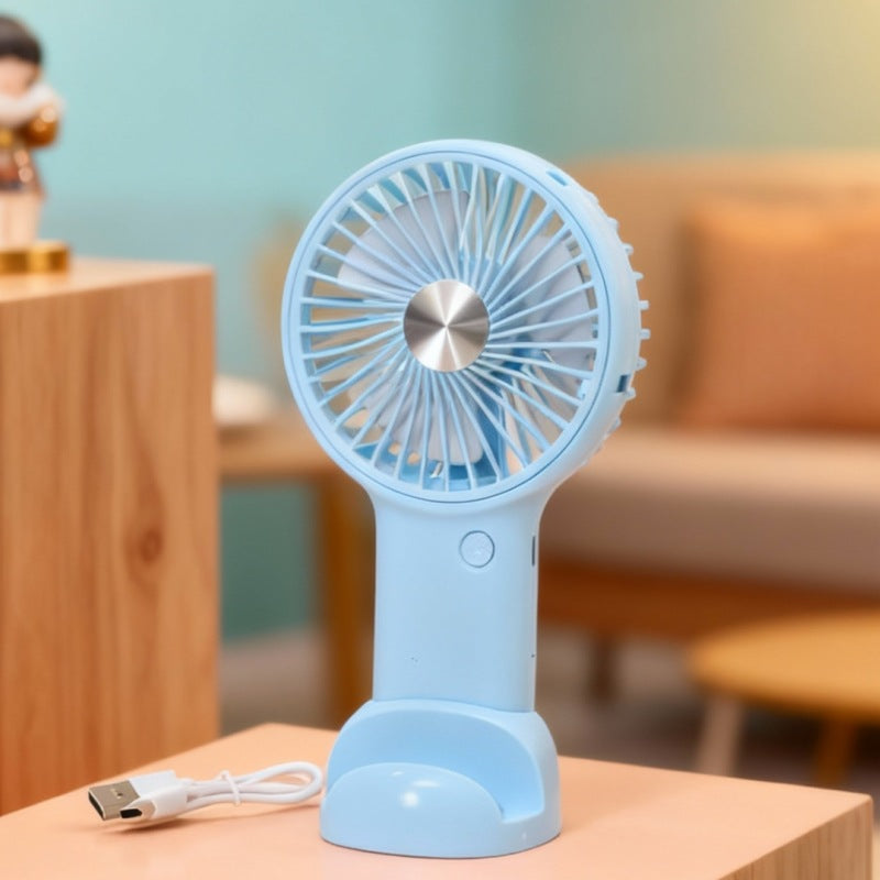 Portable Handheld Fan with Variable Speed Control USB Rechargeable Ergonomic Compact Design