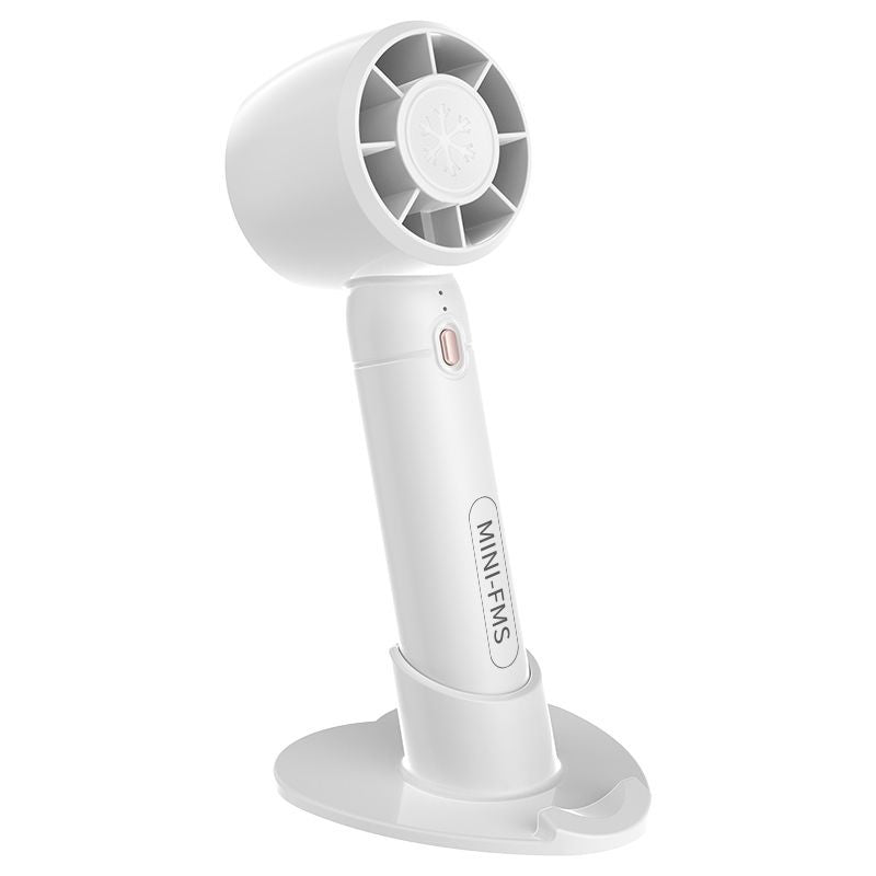 Ladies Portable Mini Hand Fan with Stand USB Rechargeable Adjustable Speeds