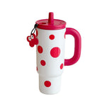 Women’s Multifunctional BPA-Free Plastic Drinking Bottle with Dual Straws and Ergonomic Handle