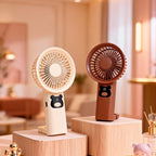 Women Portable Handheld Fan USB Rechargeable Mini Fan with Playful Bear Design Quiet Operation