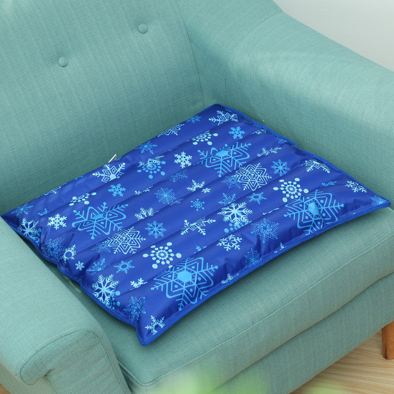 Cooling Seat Cushion with Snowflake Pattern Ergonomic Breathable Comfort Bowlift