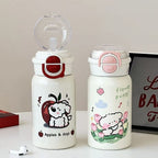 Insulated Ladies Water Bottle With Leak-Proof Safety Lid and Animal Design
