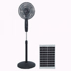 Brehn Solar-Powered Stand Fan Adjustable Height Eco-Friendly Indoor Cooling Fan