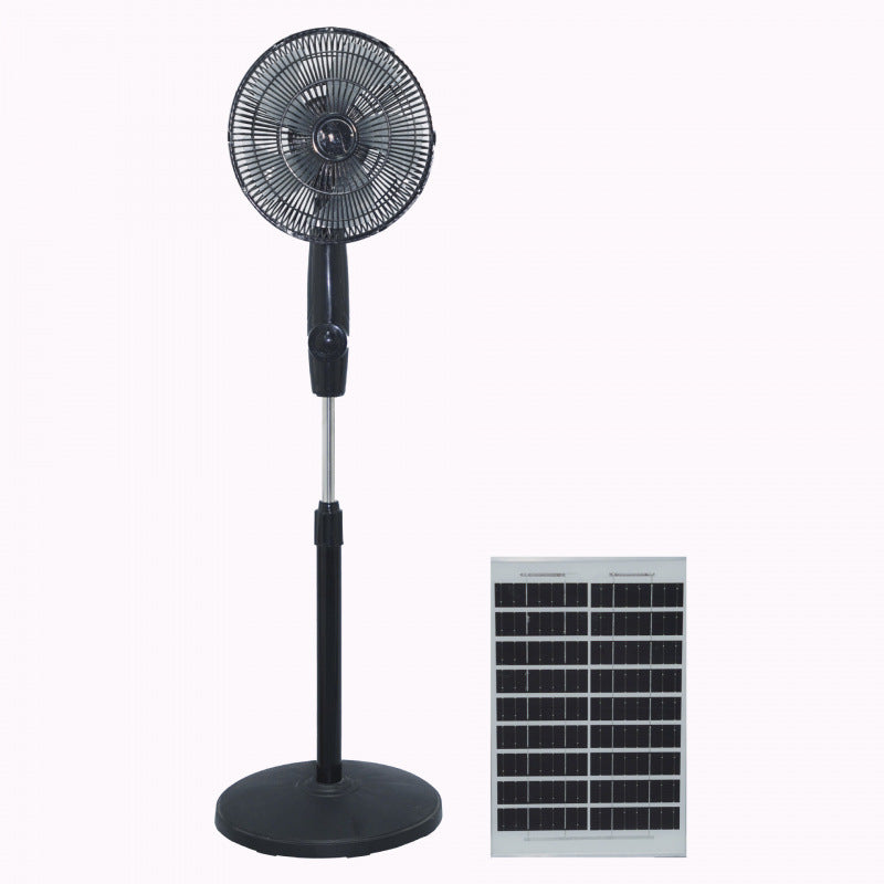 Brehn Solar-Powered Stand Fan Adjustable Height Eco-Friendly Indoor Cooling Fan