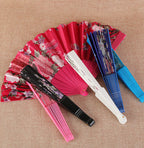 Ladies Decorative Folding Fan Lightweight Floral Design Compact Accessory