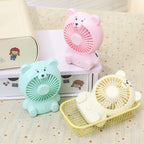 USB Portable Desk Fan Bear Shape Compact Quiet Mini Fan for Travel and Office