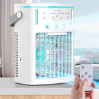 Rechargeable Portable Microclimate Cooler with Quiet Fan and RGB Lighting Compact Personal Air Conditioner