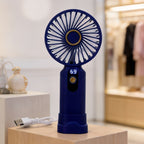 Portable USB Fan with Variable Speed Control Digital Display Compact Quiet Operation