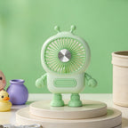 Portable Mini Fan Creative Robot Design Lightweight Handheld Personal Cooling Fan