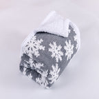Ladies Cuddly Blanket Soft Microfiber Warm Cozy Throw with Snowflake Design