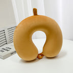 Ergonomic Neck Pillow with Velvety Cover Lightweight Portable Travel and Office Support
