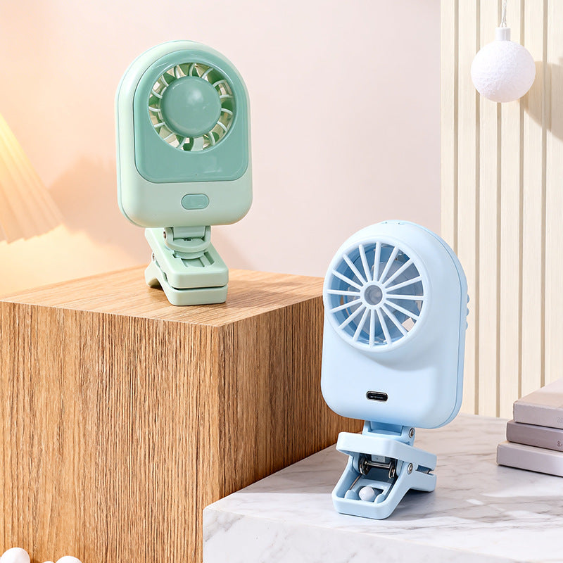 Portable Clip Fan USB Powered with Adjustable Tilt Angle Compact and Lightweight for Travel and Office Use