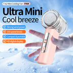 Portable Mini Air Cooler with HD Digital Display Compact Personal Fan for Women
