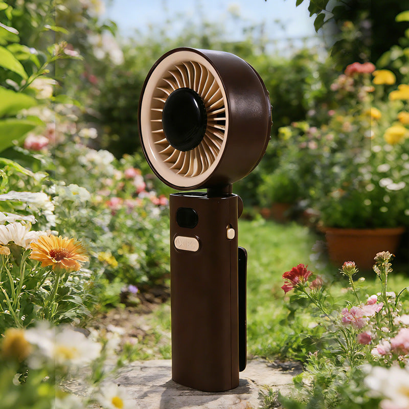 Ergonomic Portable Handheld Cooling Fan Rechargeable Lightweight with Multiple Speeds