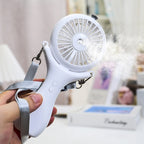 Portable Mini Hand Fan With Spray Function Ergonomic Design Lightweight Personal Cooling