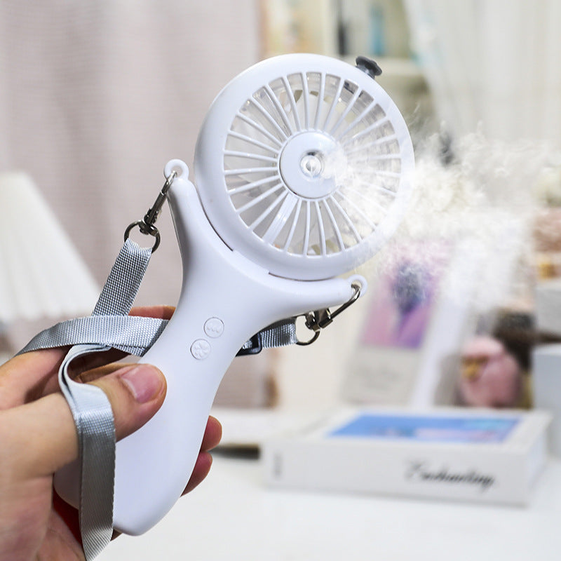Portable Mini Hand Fan With Spray Function Ergonomic Design Lightweight Personal Cooling