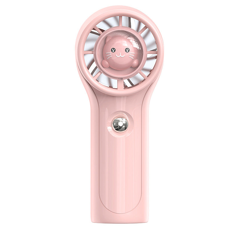 Cute Character Mini Handheld Fan Portable Rechargeable Personal Cooling Fan with Adjustable Speed