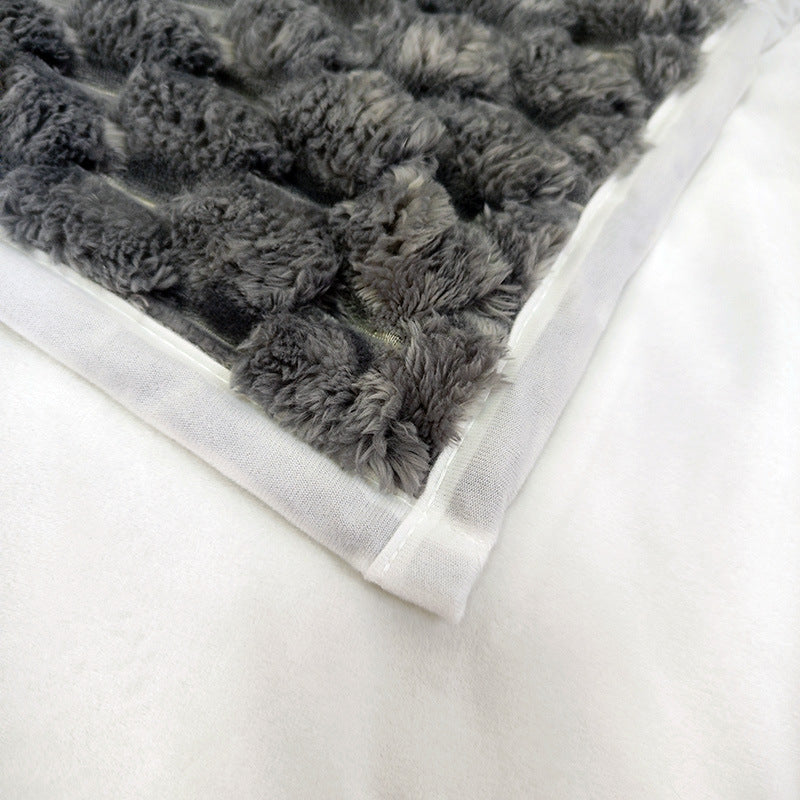 Women's Luxury Plush Fleece Blanket with Soft 3D Texture Hypoallergenic Cozy Throw