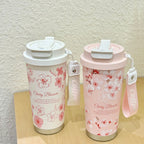 Insulated Stainless Steel Travel Mug with Leak-Proof Cap and Carry Handle for Coffee and Tea