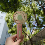Portable Handheld Fan Lightweight Ergonomic Design Quiet Operation with Lanyard for Outdoor and Office Use