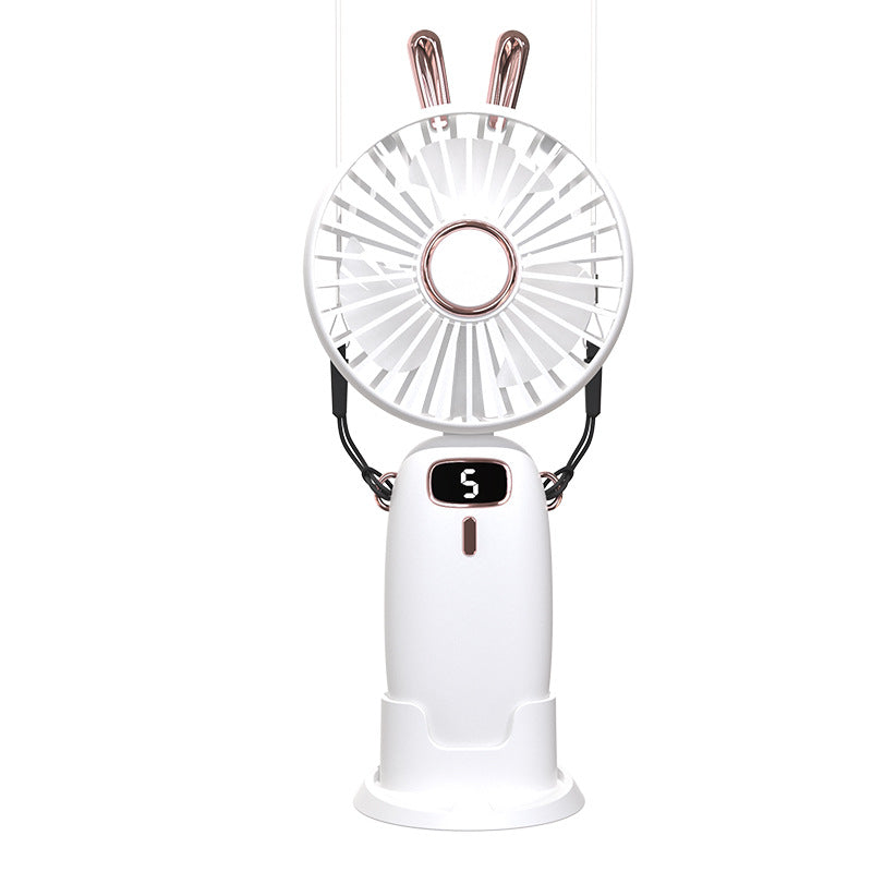 Portable Mini Fan USB Rechargeable Lightweight Personal Cooling Fan with Digital Display