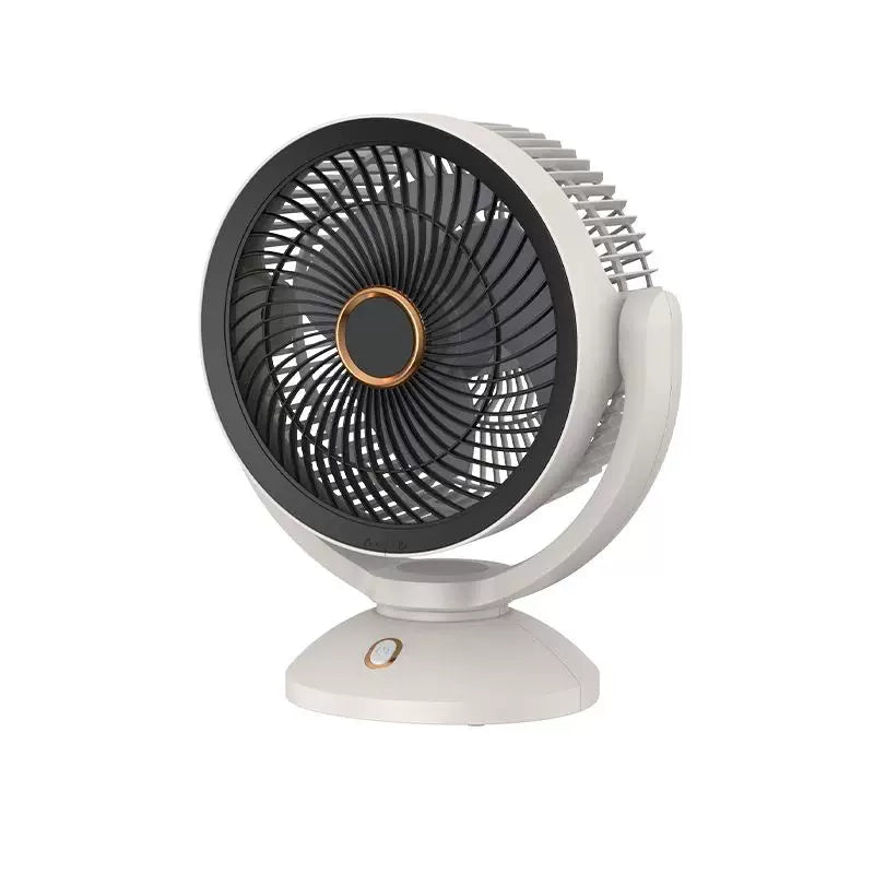 Compact Oscillating Table Fan USB Powered Quiet Brushless Motor Adjustable Tilt