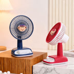 USB Desk Fan Rechargeable Portable Quiet Mini Fan with Adjustable Head and Non-Slip Base