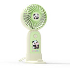Portable Mini Fan USB Rechargeable Cute Panda Design Lightweight Compact