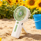 Portable Handheld Fan with Playful Panda Design USB Rechargeable Lightweight Personal Fan