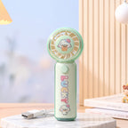 Portable Handheld Fan with Bear Design USB Rechargeable Lightweight Personal Fan