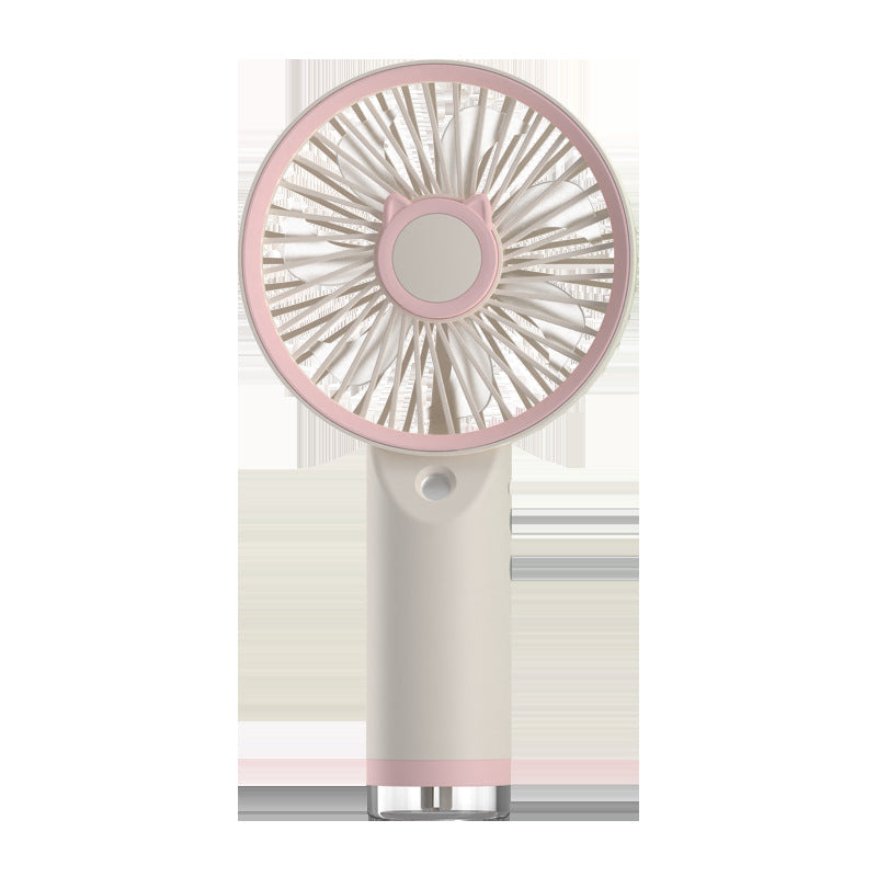 Portable Handheld Mini Fan USB Rechargeable Compact Lightweight with Cat Ear Design