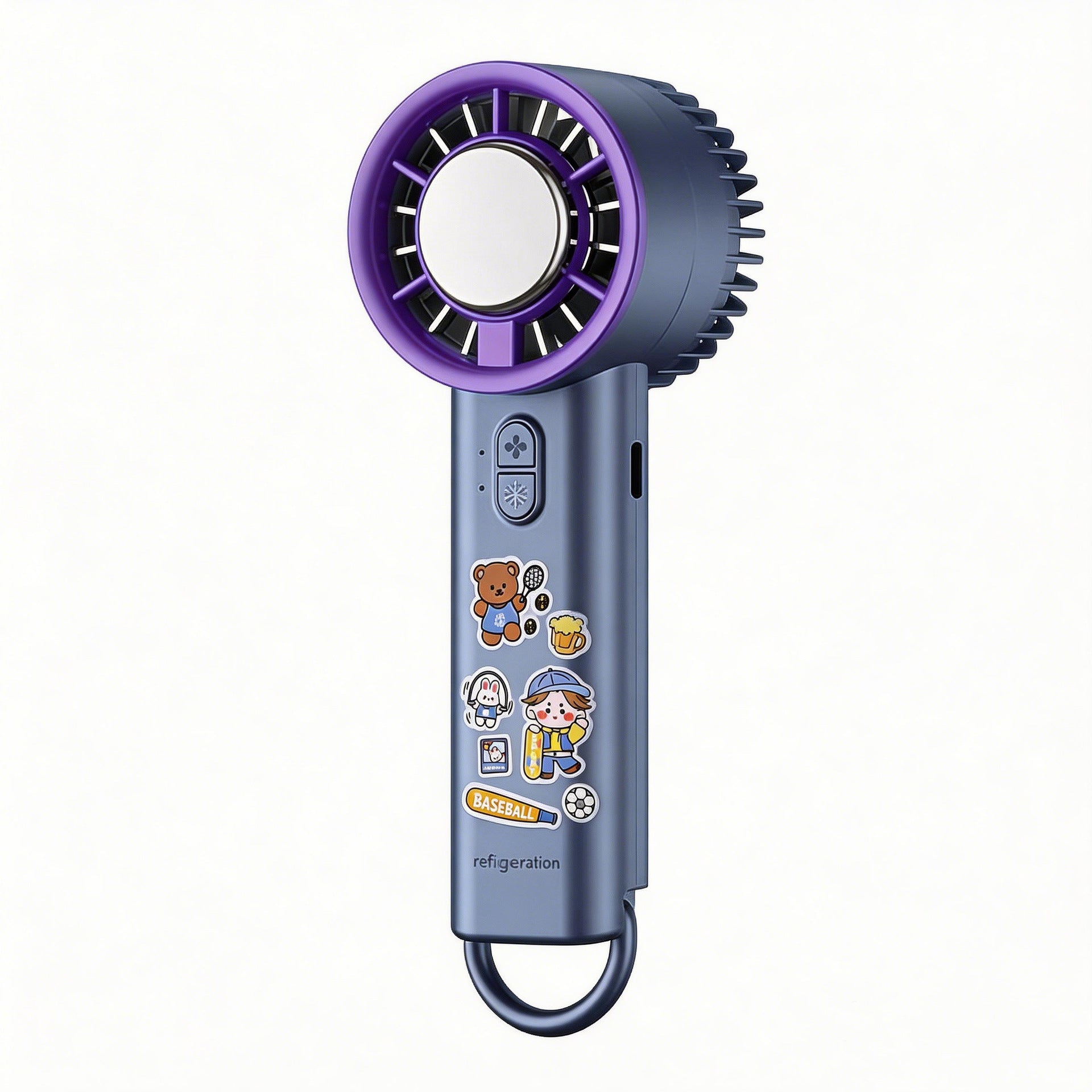 Portable Cartoon Handheld Fan Rechargeable Lightweight Personal Cooling Fan