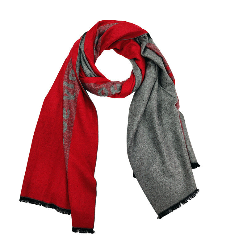 Ladies Scarf Soft Fleece Blend Warm Elegant Geometric Pattern Wrap