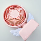 Creative USB Table Fan Compact Quiet Small Wings Stylish Design for Home Office
