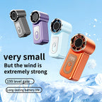 Portable Mini Wind Cannon Fan with Digital Display Rechargeable Battery Compact Design