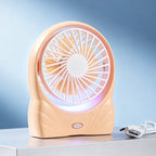 Portable USB Table Fan with Digital Speed Display Adjustable Tilt Lightweight and Energy Efficient