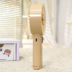 Portable USB Hand Fan for Women with Powerful Battery, 3 Speeds, USB Rechargeable, Compact Handheld Cooling Fan