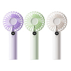 Portable Handheld Cooling Fan with LED Display Rechargeable Battery Lightweight Adjustable Speed