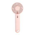 Women's Compact Handheld Cooling Fan USB Rechargeable Portable Personal Fan Pink