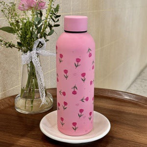 Women's Insulated Stainless Steel Water Bottle Double-Walled Vacuum Leak-Proof Animal Design