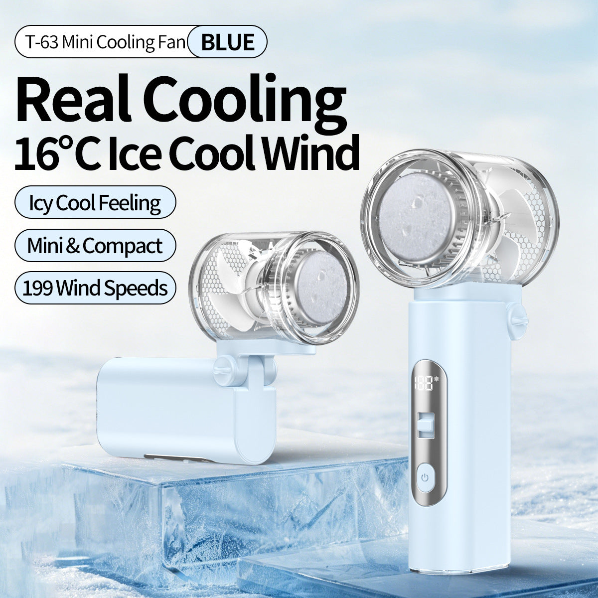 Portable Mini Fan with Cooling Function Lightweight Quiet Adjustable Speed