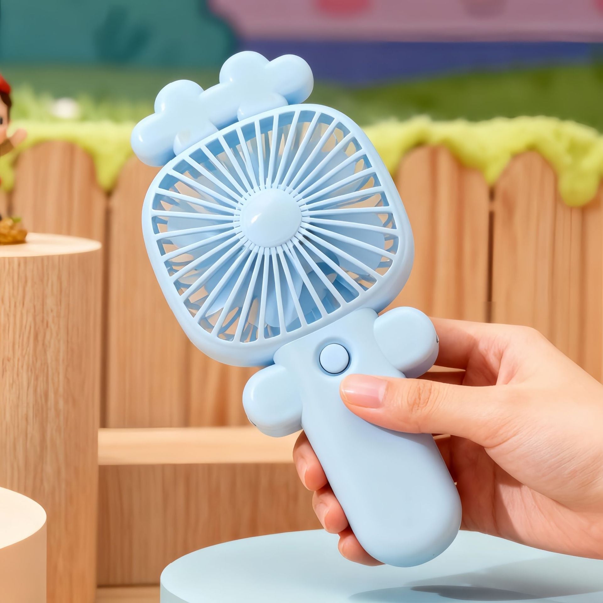 Portable Mini Hand Fan USB Rechargeable Quiet Operation Ergonomic Handle Compact Lightweight Design