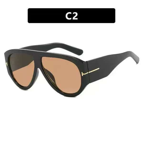 Oversized Aviator Sunglasses Women UV400 Protection Lightweight Durable AC Plastic Frame